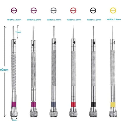 0.8-1.6mm Steel Screwdriver for Watch Repairing Portable Watch Tools Band Removal with Mini Link Pins Watchmaker Tools