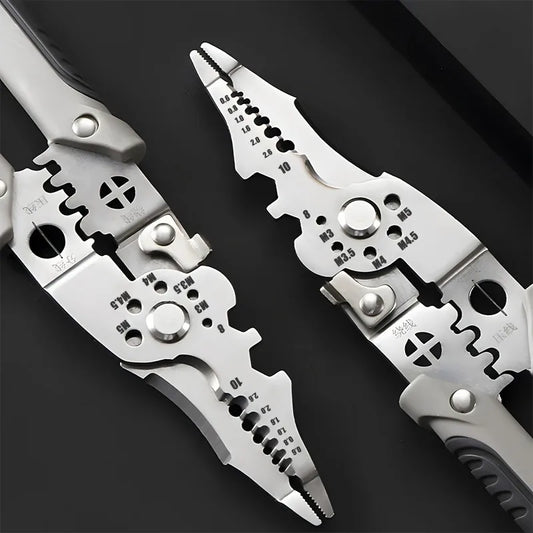 Multifunctional Electrician Pliers, 6-in-1 Wire Stripper Separator, Cutting and Crimping Tool for Cable Repair and Installation