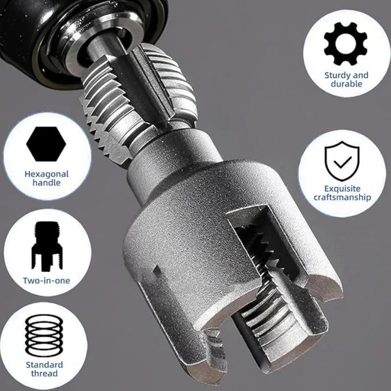 Integrated Internal & External Pipe Threading Tool, PVC Pipe Threader Set 1/2" 3/4" 1'', Pipe Thread Cutting Tool, Thread Maker