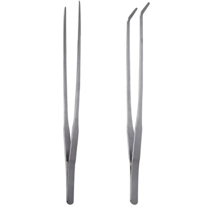 1pc Straight/Elbow Stainless Steel Tank Tweezers Pliers Aquarium Tool Fish Tank Aquatic Plants Forceps Clip for Cleaning Tool