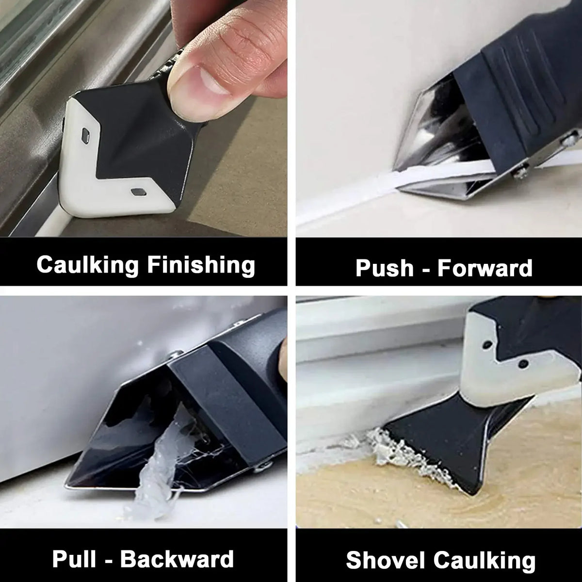 5in1 Silicone Scraper Squeegee Glue Remover Knife Caulking Angle Beauty Crack Trowel Tool Grout Scraper Kit Multifunctional Home
