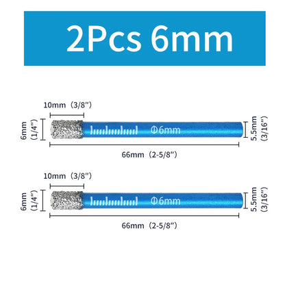 Diamond Brazed Dry Drilling Bit Porcelain Cup Saw Ceramic Marble Granite Tile Hole Opener Hole Saw Cutter 1Pc 5-16mm Round Shank