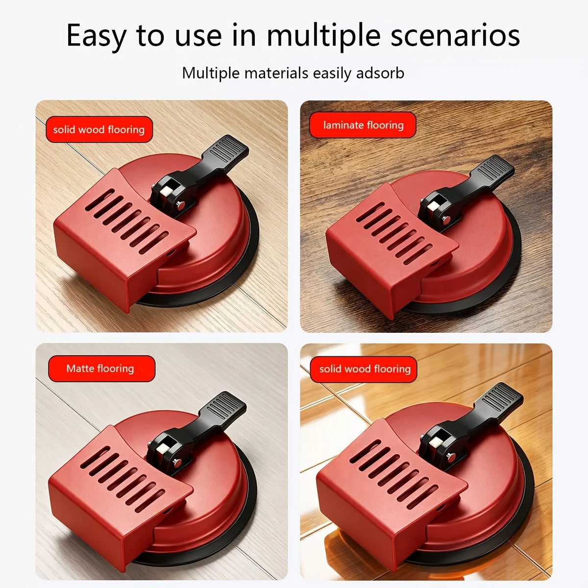 Heavy Duty Floor Gap Fixer Tool with Suction Cup, Industrial Grade Laminate Flooring Repair Kit for Vinyl Plank & Wood Floors