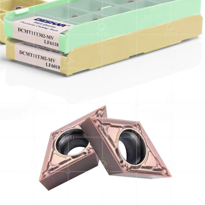 DESKAR 100% Original Lathe Cutter Tools DCMT11T302-MV LF6018 LF6118 Inner Hole Turning Blade Used For Processing Stainless Steel
