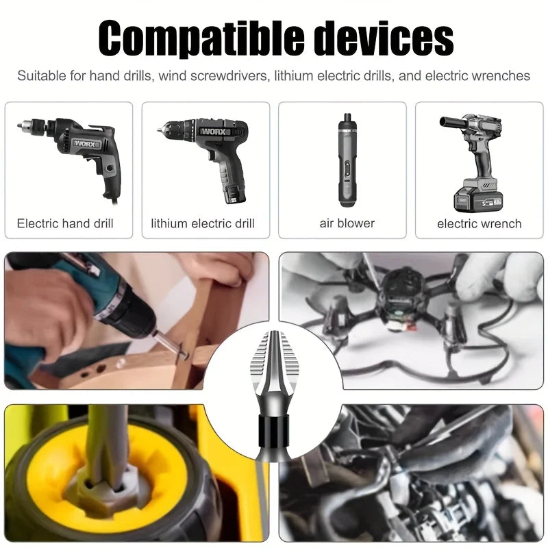 15pcs K5 Non-Slip Anti-Impact Threaded Drill Bit Set, High Magnetic Electric Screwdriver Drill Kit - High Hardness, Durable