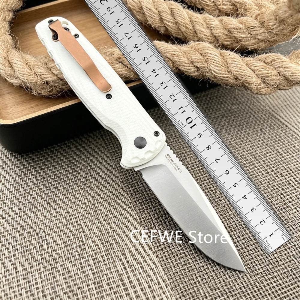 Premium BM 4300BK-02 CLA EDC Pocket Folding Knife D2 Steel Non-slip G10 Handle with Clip Daily Carry EDC Outdoor Camping Gear