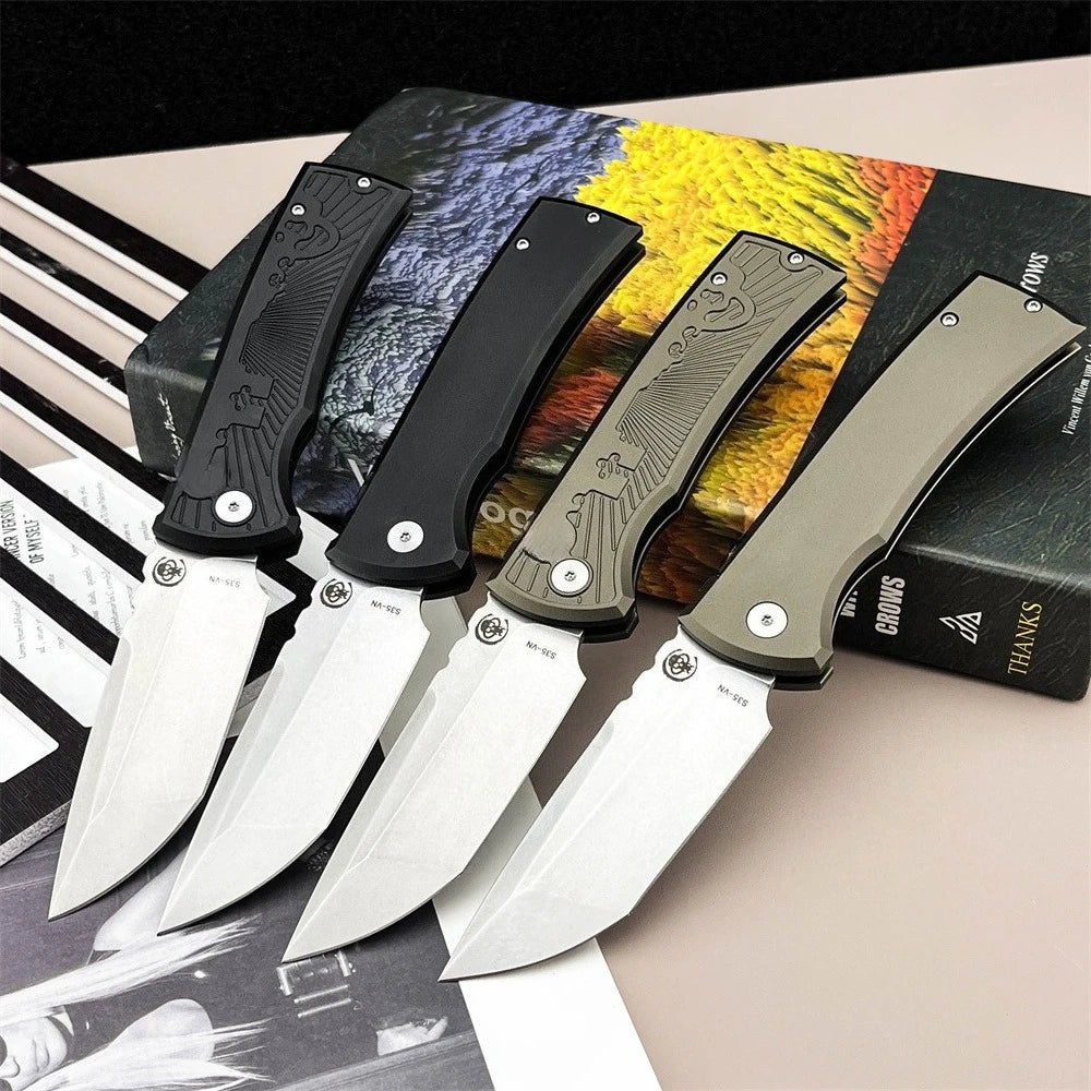 Redencion PT229 Outdoor Ambidextrous Pocket Knife T6 Aluminum Handle Premium Jungle Camping Adventure Everyday Carry Tool Practical D2 Blade Folding Knives