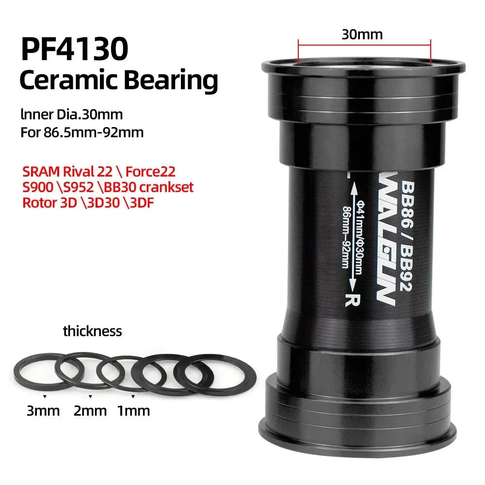 BB86 BB92 Press Fit Bike Bottom Bracket Ceramic BB MTB Road PF4124 PF4130 PF41 41mm 24mm 30mm 29mm Shell bicycle Crank Parts