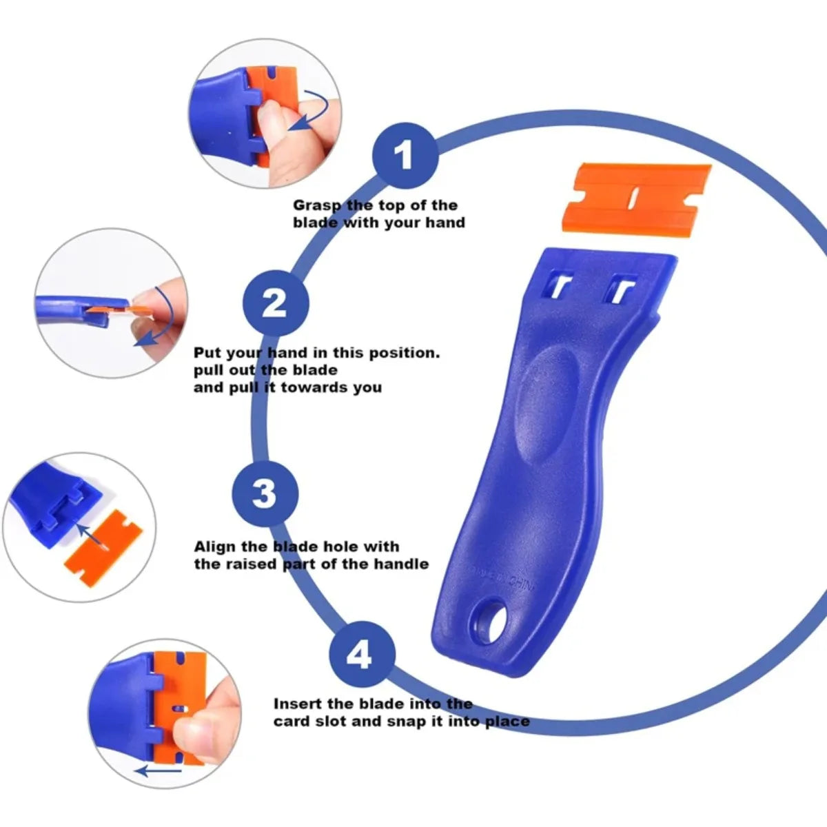 Glue Removal Scraper Multifunctional Plastic Glass Cleaning Scraper Used For Car Film Application Tool Razor Paint Scraper