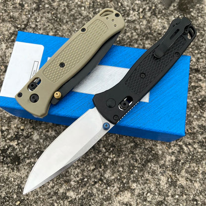 BM Bugout 535 EDC Knife Ranger Green Grivory Handle knife CPM-S30V Stainless Steel folding knife hiking tactical pocket knife