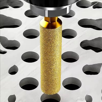 Hex Shank Diamond Core Bit Set - Dry Drilling for Ceramic Tile Granite Marble, Vacuum Brazed Hole Saw, No Water Needed