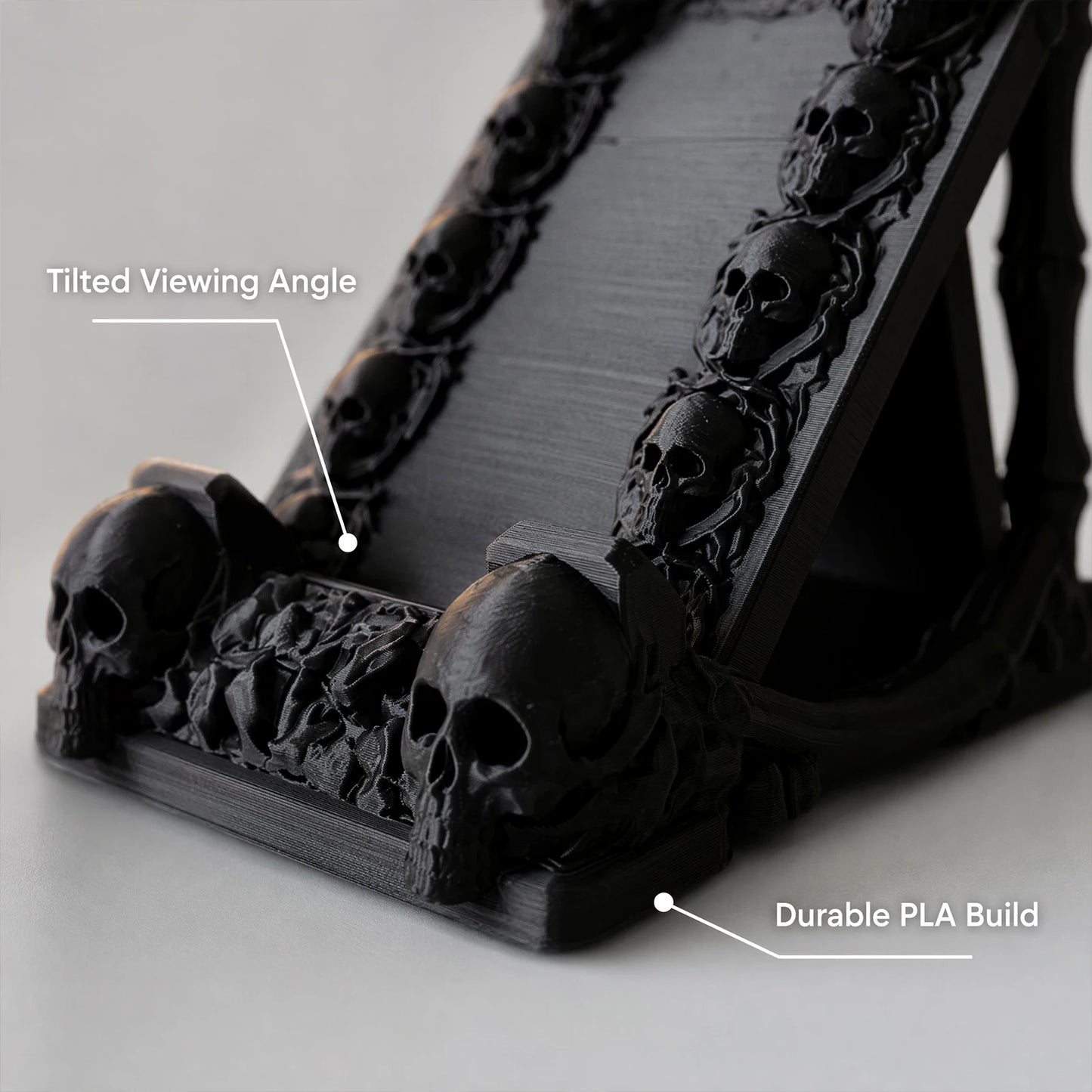 Gothic Skull Holder Skull Shaped Mobile Holders Creative Gothic Desktop Ornament for Home Office Bedroom Decors