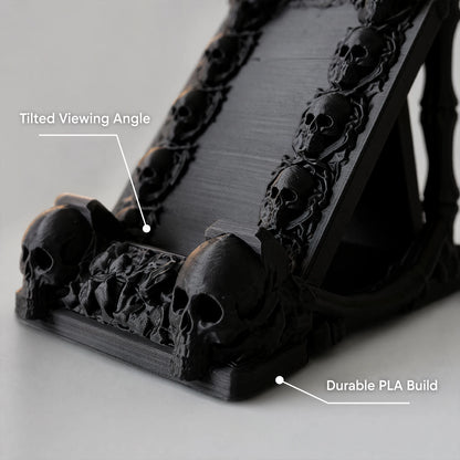 Gothic Skull Holder Skull Shaped Mobile Holders Creative Gothic Desktop Ornament for Home Office Bedroom Decors