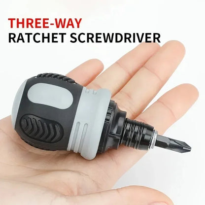 Dual-Purpose Ratchet Screwdriver Set Short Radish Head High Hardness Labor-Saving Home Repair Tools for DIY Projects