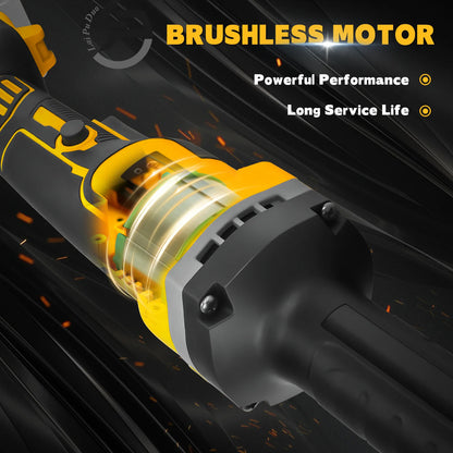 Brushless Electric Die Grinder 4 Variable Speed Cordless Grinder Metal Grinding Polishing Deburring For Dewalt 20V Battery Pin