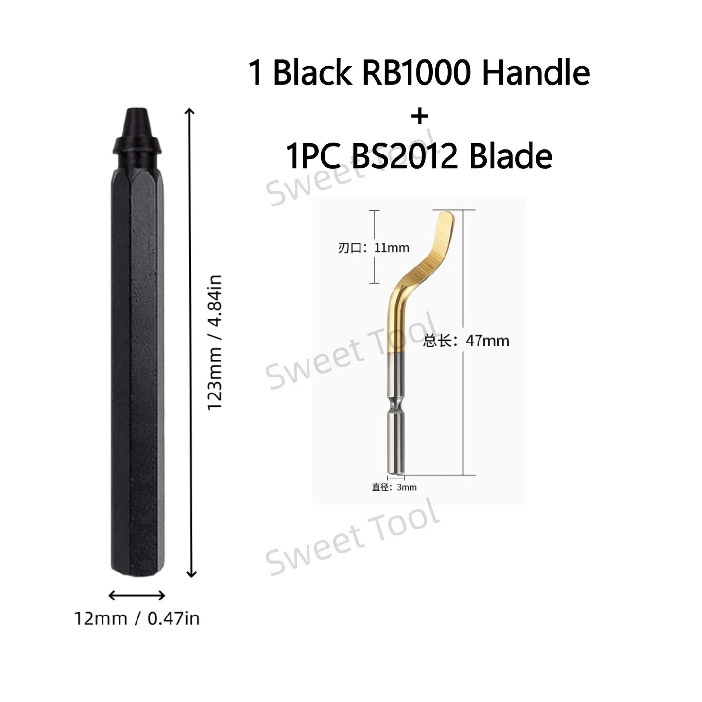 Deburring Tool Metal Handle with 1/10/11 Swivel Blades Burr Removal Reamer Tool for Plastic Metal Copper PVC Resin 3D Printing
