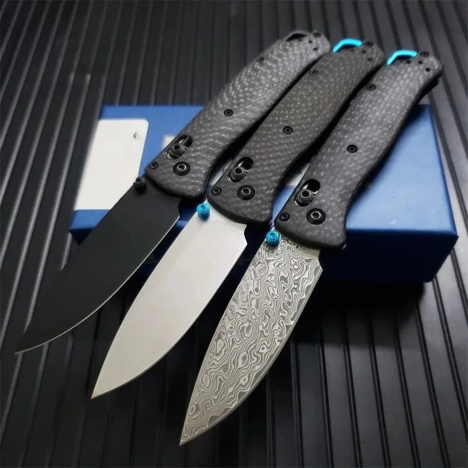 BM 533/535 Bugout Damascus Folding Knife Outdoor Camping Hiking Cutting Tools EDC Fishing Knife Gift for Men