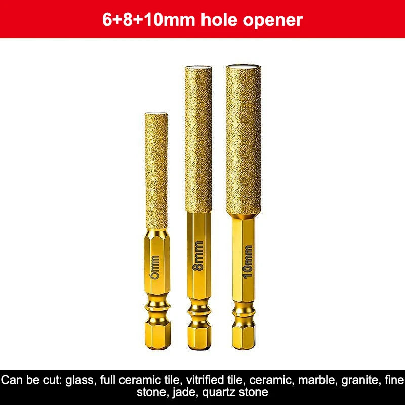 New·1/2/3/4Pcs Diamond Core Bits Dry Drilling Thread Hexagonal Shank Core For Ceramic Tile Granite Marble Grinding Heads·