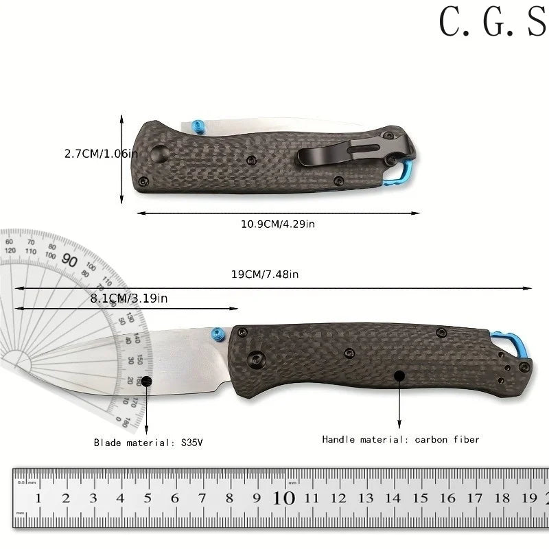 AXIS LOCK BM 533-3/535-3 Carbon Fiber Handle Outdoor Camping Multi-function EDC Pocket Folding Knife Men's Gift