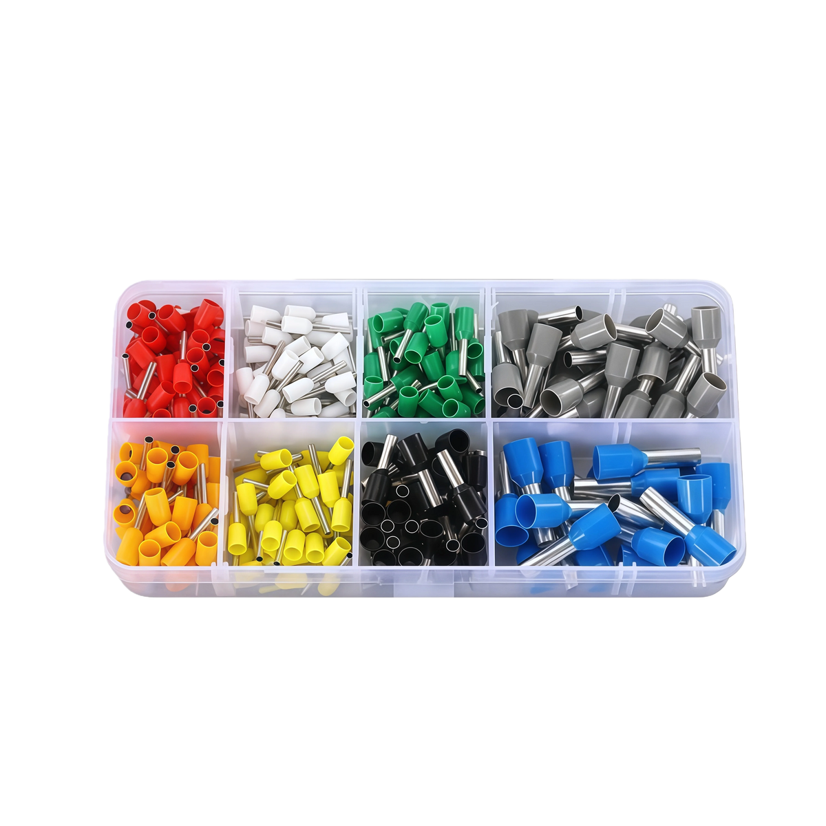 HSC8 6-4 Hexagonal Crimping Pliers with 300 PCS Multi-Specification Insulated Wire Ferrules Terminals Box Kit for Electrical Wir