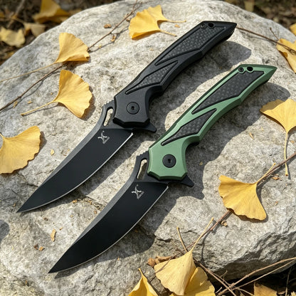 Huaao GC003 Folding Knife High Hardness Blade T6 Aluminum Inlaid Carbon Fiber Handle Jungle Exploration Wilderness Camping Outdoor Hiking Multi Functional Practical Tool