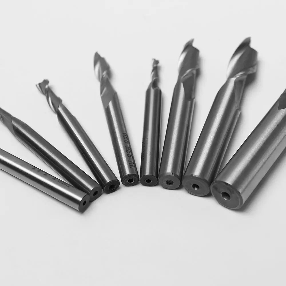 1/5pcs Steel 1-12mm Machine Tool Wood-Cutter Tools Woodworking Drill Bits CNC Straight Shank Milling Cutters Mill Cutter