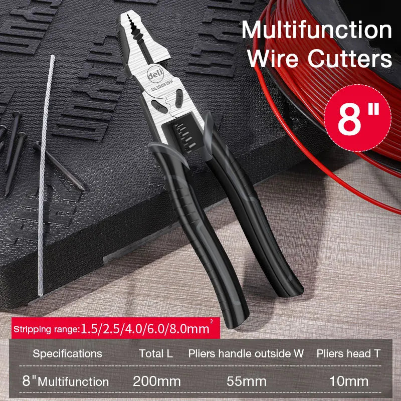 Multi-Functional Pliers Set 6-9 Inch Wire Cutter Needle Nose