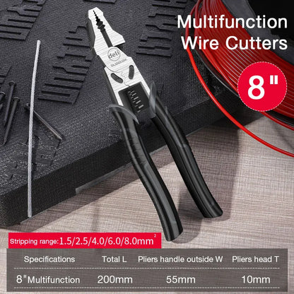 Multi-Functional Pliers Set 6-9 Inch Wire Cutter Needle Nose
