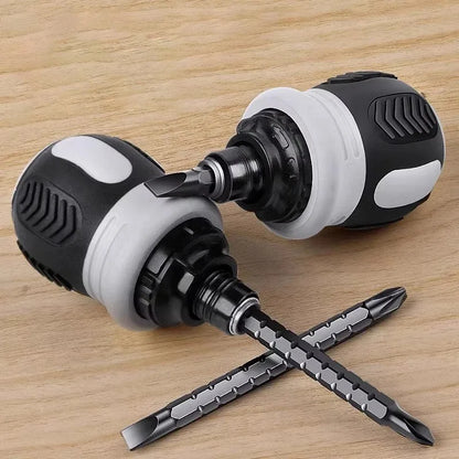 Dual-Purpose Ratchet Screwdriver Set Short Radish Head High Hardness Labor-Saving Home Repair Tools for DIY Projects