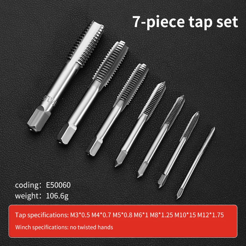 12/20/40pcs Multi-Size Portable Home Taps Slabs Tool Cases  Hardware Tool Portable Universal Combination Alloy Ste