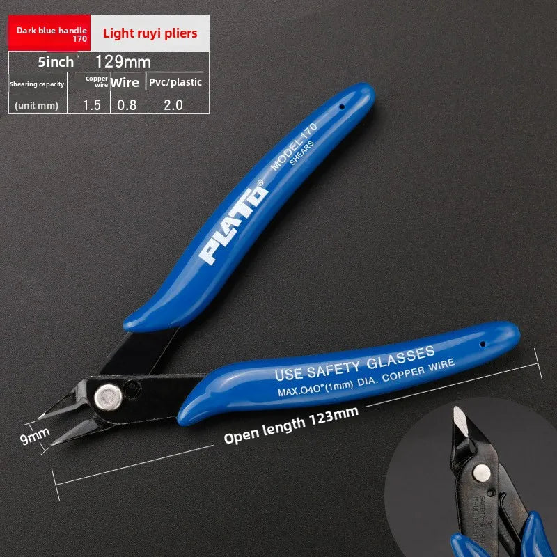 Mini Pointed Nose Pliers Model Pliers,1 Pair,Wire and Cable Cutter,Metal,Horizontal Pliers,Convenient, Durable and Reliable Tool
