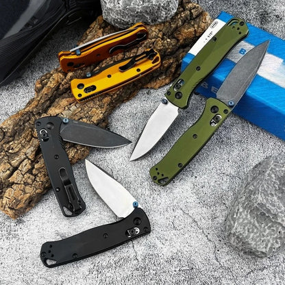 533BK-2 Mini Bugout Folding Knife D2 Blade Aluminum Outdoor Camping and Home Use Multi-functional Knife Practical Cutting Knife