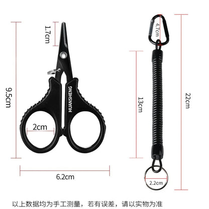 1set Titanium Coating Stainless Steel Fishing Scissor Plier Cut PE Braid Line Cutter Plies Carp Outdoor Fishing Accessories Tool