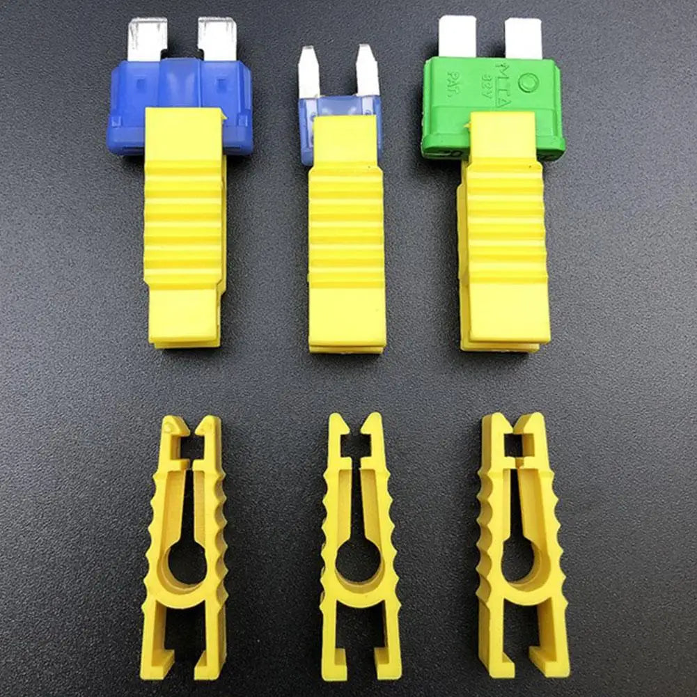 4Pcs Car Fuse Puller Set Universal Plastic Fuse Removal Tool Clip Tweezers Extractor for Standard Medium Micro Fuse
