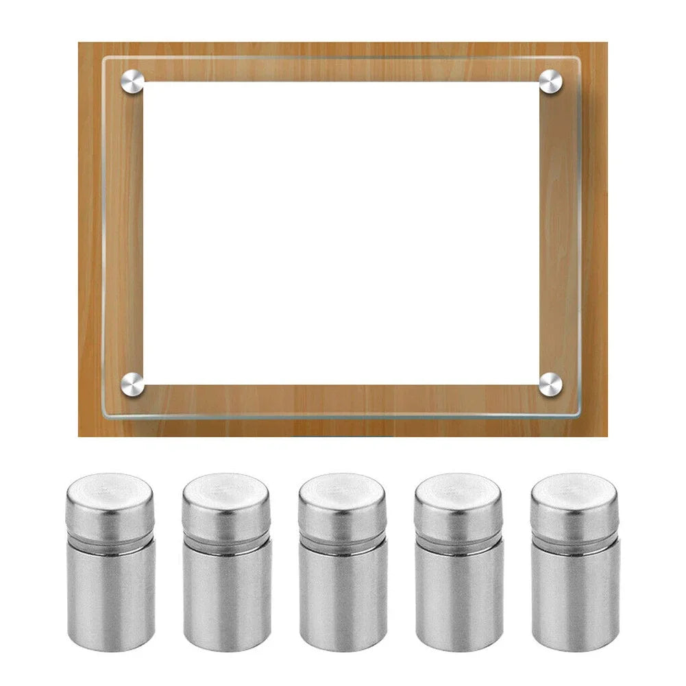 20Pc Glass Display Stand Mounting Bolt 25mm Stainless Standoffs Sign Advertisement Fixings Advertising Nail Hardware Accessories