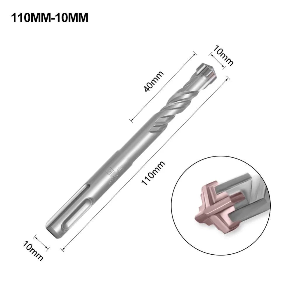 1Pcs 5/6/7/8/10/12mm Concrete SDS Plus Drill Bit 110mm 160mm Cross Tips Electric Hammer Drill Bit 4 Cutters Round Shank