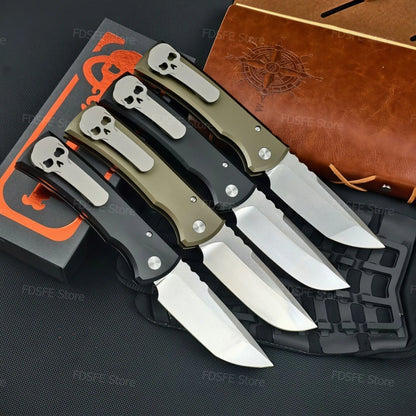 229 Premium D2 Steel Folding Knife with T6 Aluminum Handle, Lightweight Portable EDC Outdoor Utility Knife, Non-slip Cutting Tool, Perfect for Camping, Hiking, Fishing, Traveling and Daily Outdoor Household Tasks