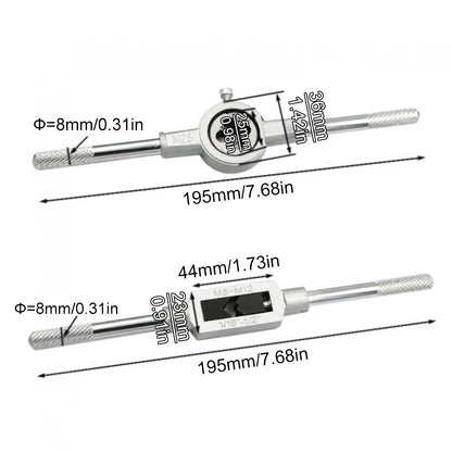 Multifunction Tap and Die Set 12/20Pcs M3-M12 Metric Screw Thread Plugs Hand Screw Taps Straight Taper Tapping and Thread Tools