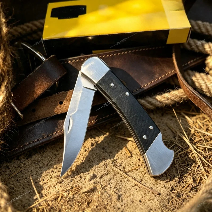 110 Folding Knife D2 Steel Blade G10 Handle Outdoor Camping Portable Hiking Survival Multi-purpose EDC Pocket Knife Men's Gift