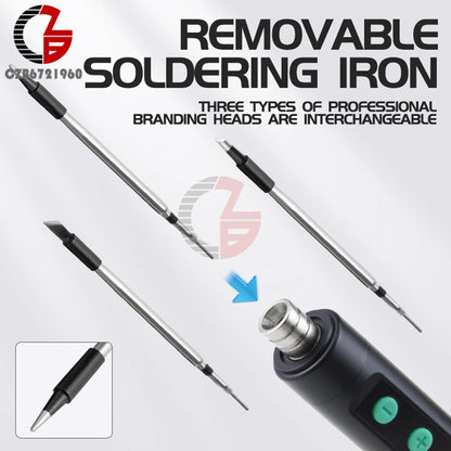 DC 5V Mini USB Type-C Soldering Iron Set Digital Electric Soldering Iron Adjustable Temperature DIY Heating Repair Welding Tool