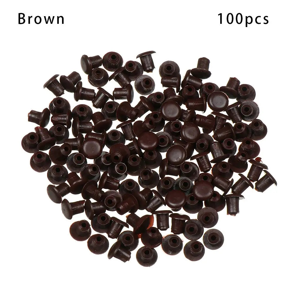 100Pcs Useful Hole Ornament Drill Hole Plug Hardware Furniture Hole Covers Dust Plug Stopper Protective Cap Screw Decor