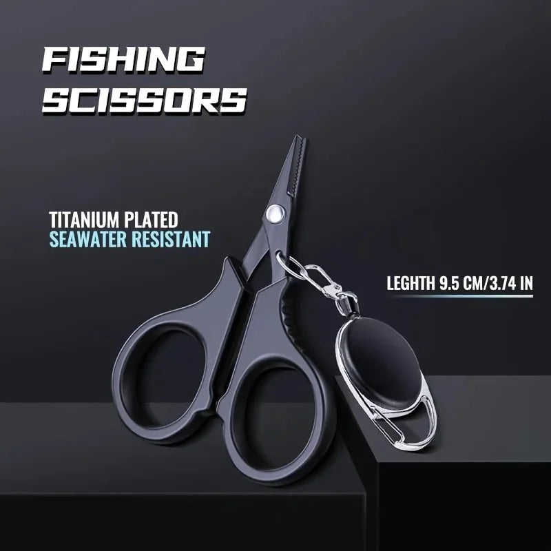 Stainless Steel Fishing Scissor Plier Cut PE Braid Line Cutter Plies Carp Fishing Accessories Tools
