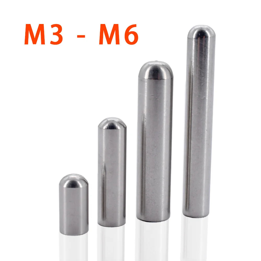 M3 M4 M5 M6 Dowel Inner Thread Screw Nut 304 Stainless Steel Single Round Head Cylindrical Pin Positioning Pin Hardware Fastener