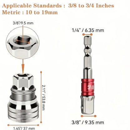TINSOL Universal Adjustable Ratchet Socket Wrench Multifunctional Auto Repair Hand Tool with Flexible Quick Release 360 Degree
