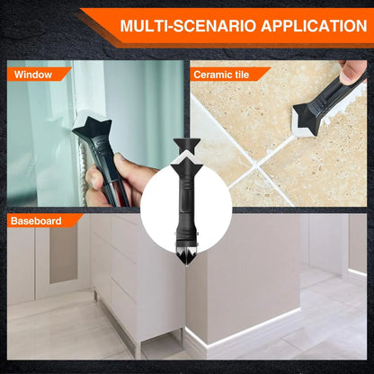 5 in 1 Multi-function Scraper Tool Sealant Finishing Tool Caulk Remover & Glass Glue Angle Scraper for Bathroom Kitchen Floor