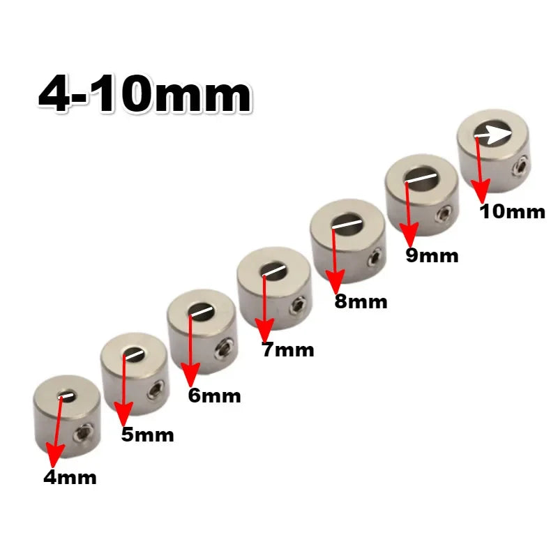 4-10mm Doweling Jig Drilling Bushing Dowel Stop Collars Ring Woodworking Drill Bits Limit Rings Stainless Steel Tool Accessories