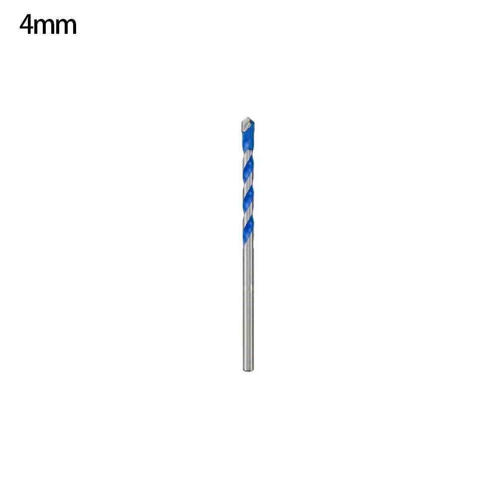 Blue Multifunction Carbide Masonry Drill Bit,Triangle Shank Tile & Concrete Drill Bits for Ceramic, Brick, Glass & Wood Drilling
