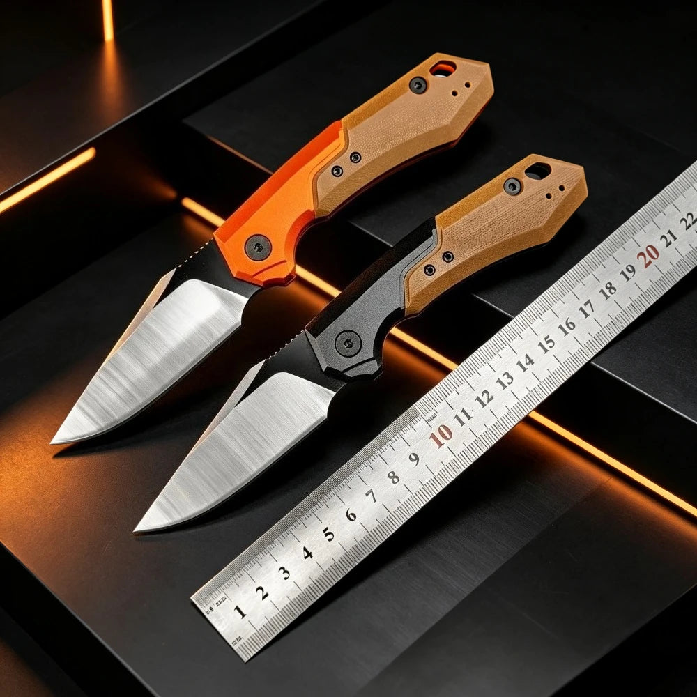 7851 Folding Knife D2 Blade Aluminum Alloy Plus G10 Handle EDC Outdoor Camping Wild Exploration Hiking Survival Rescue Practical Portable Tool