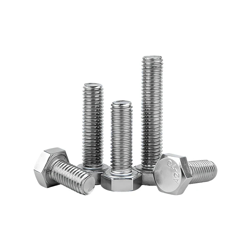 In Stock M8 GB30 Hex Bolts 304 Stainless Steel Full Thread Screw Nut Washer Set Metric Hardware for Furniture Auto Repair DIY