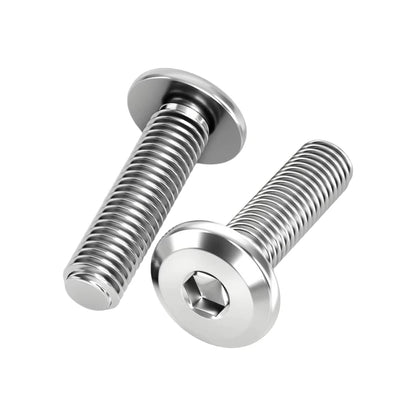 304 Stainless Steel Flat Head Hex Socket Furniture Screws M4 M5 M6 M8 Rivet Connector Bolt Allen Head Joint Bolt for Bed Cabinet